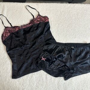 Black and Pink Women's Intimate Set